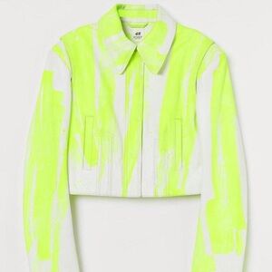 H&M Studio neon real leather jacket